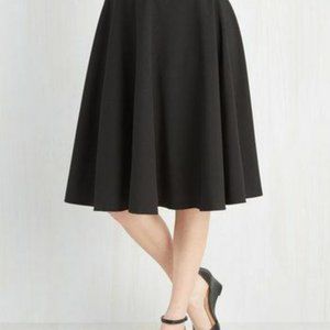 Modcloth black midi circle skirt